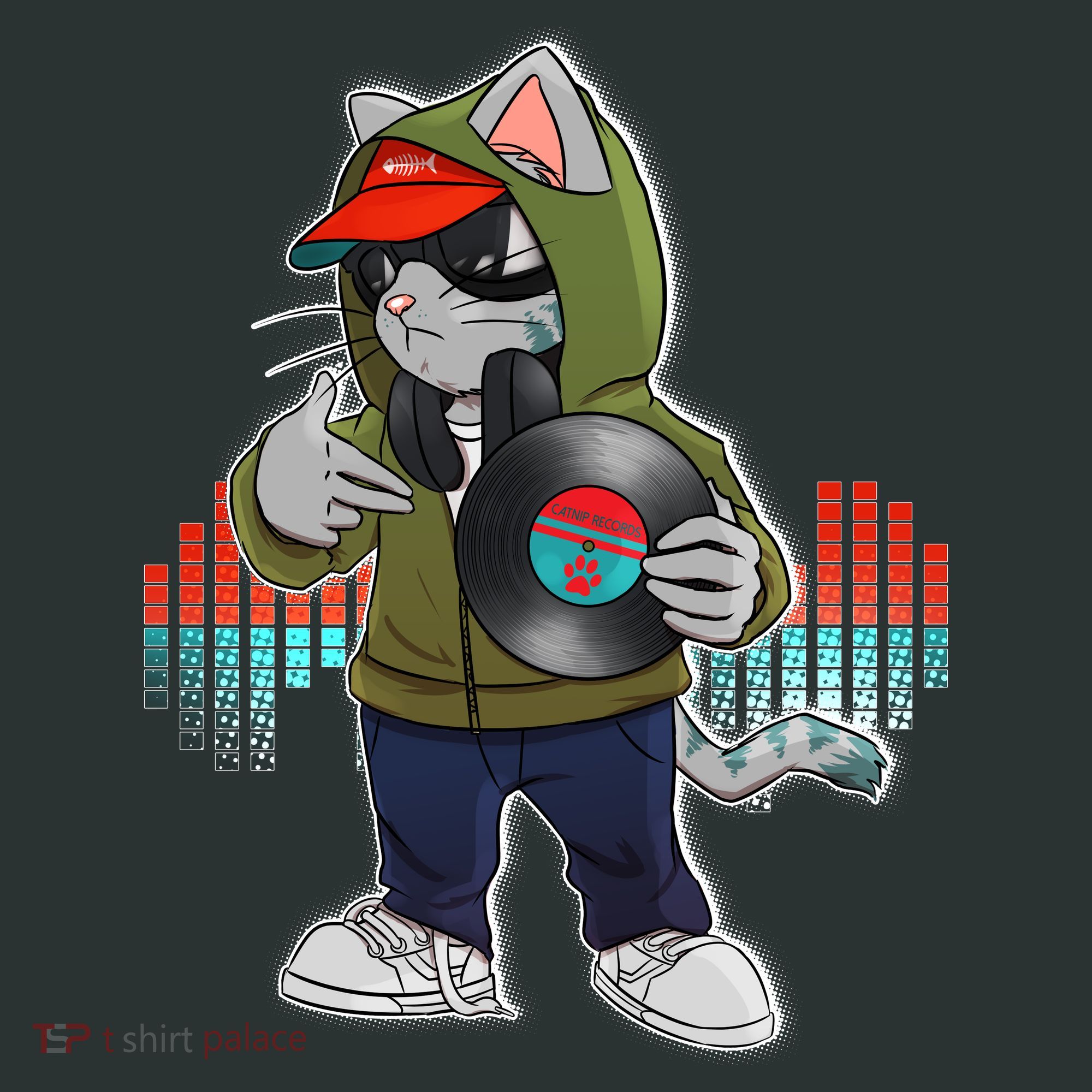 Hip Hop DJ Cat Catnip Records Kids T-Shirt