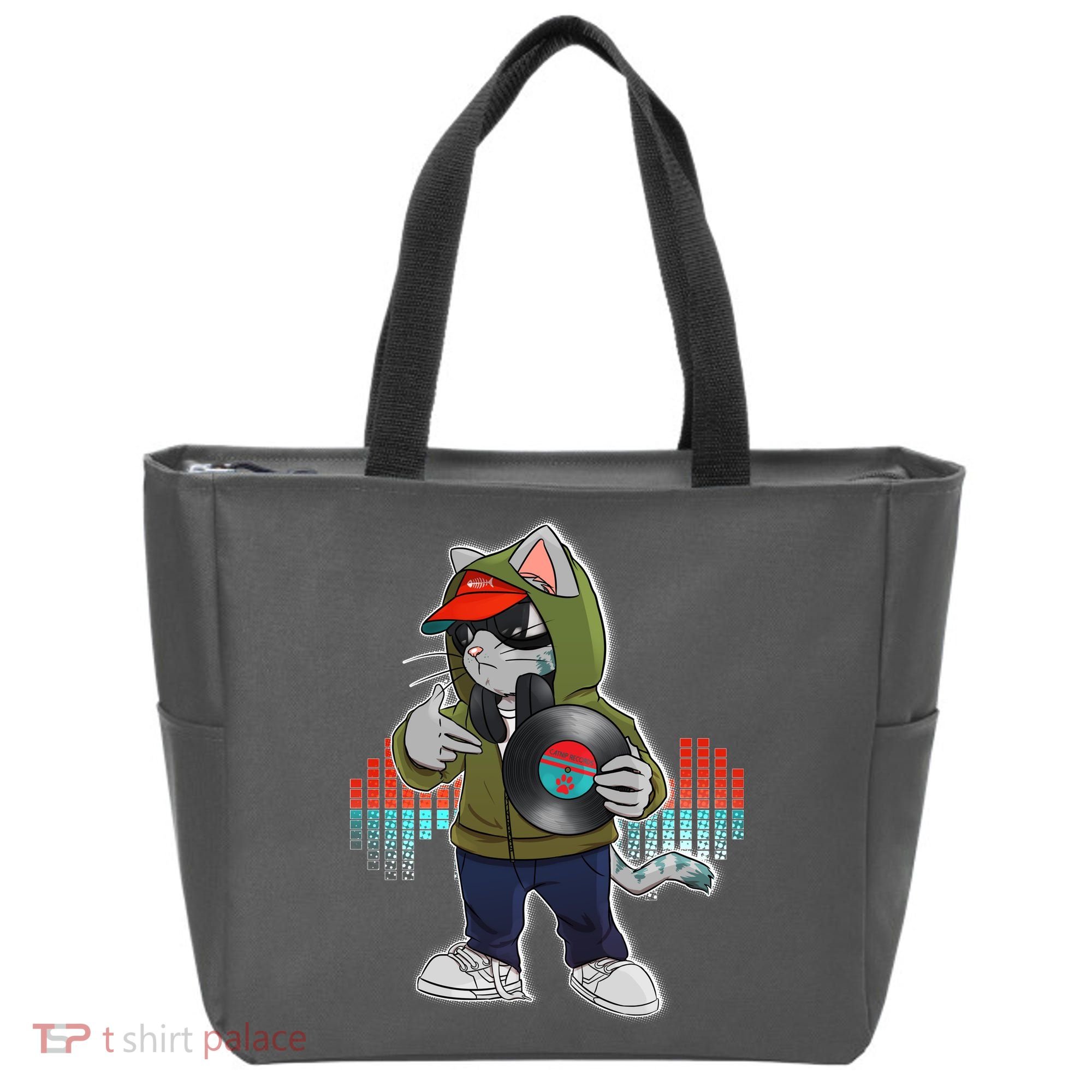 Hip Hop DJ Cat Catnip Records Tote Bag