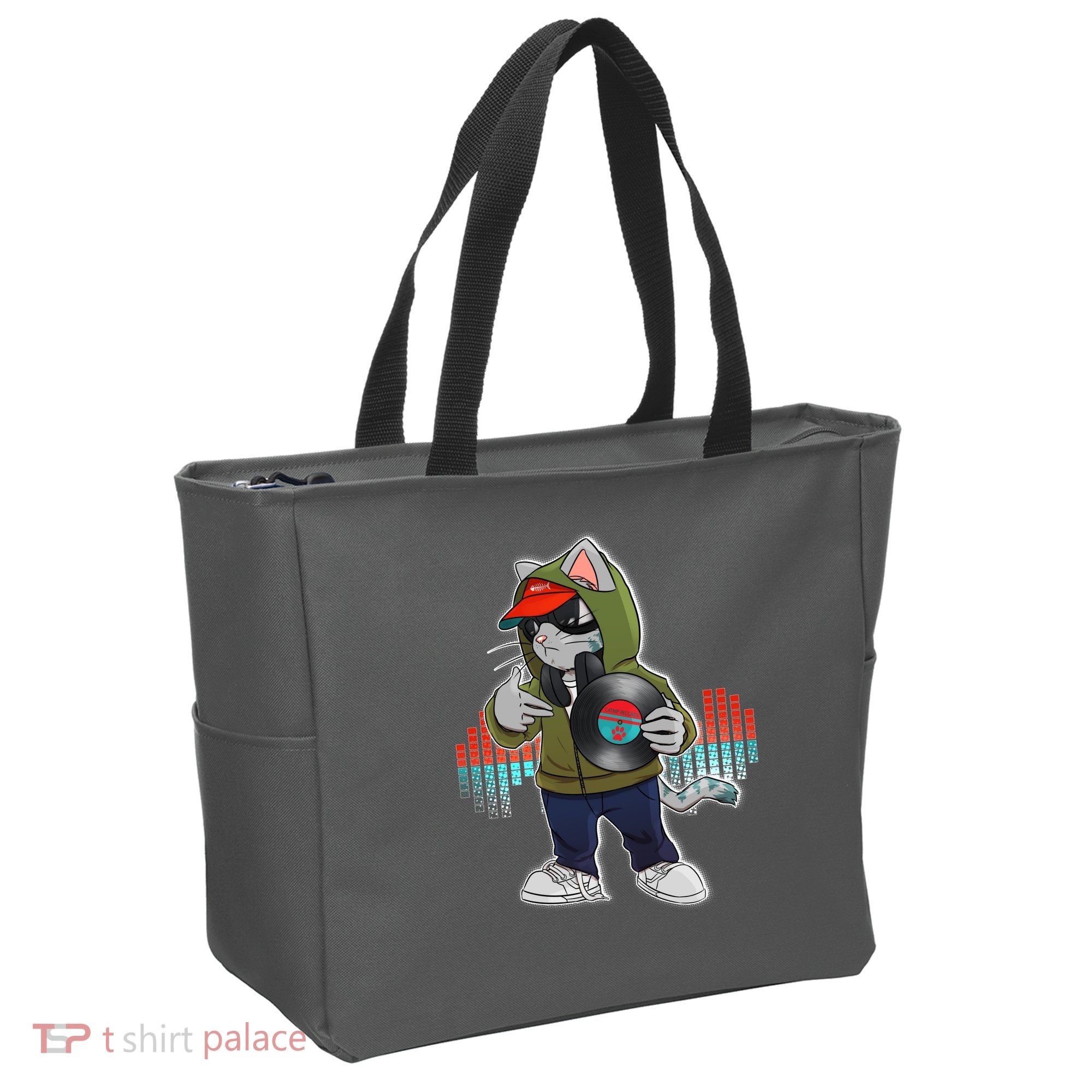 Hip Hop DJ Cat Catnip Records Tote Bag