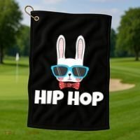 Hip Hop Easter Bunny Golf Towel thumb 1