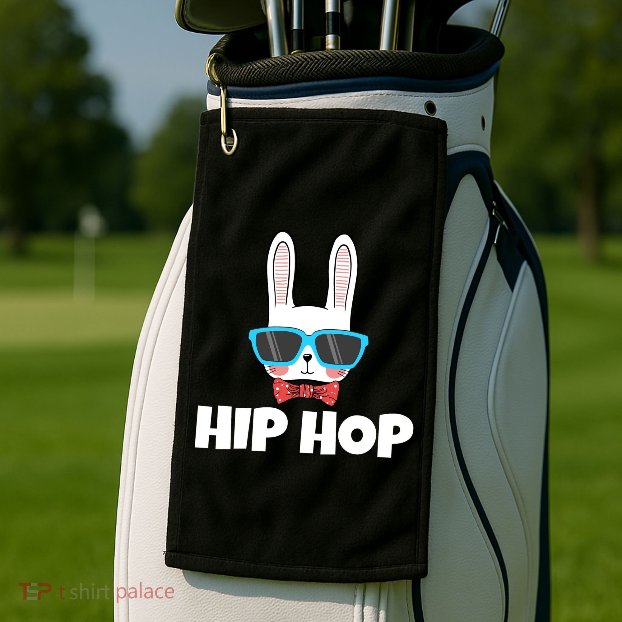 Hip Hop Easter Bunny Golf Towel