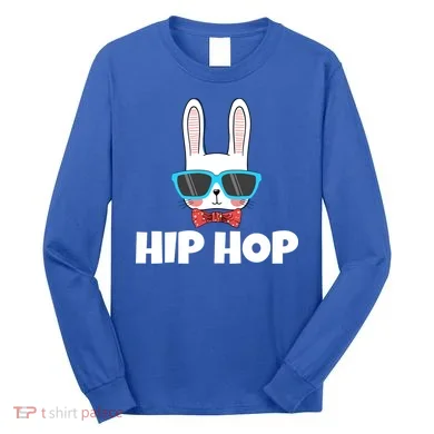 Hip Hop Easter Bunny Long Sleeve Shirt