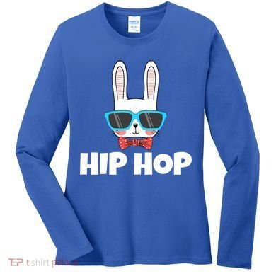 Hip Hop Easter Bunny Women's Long Sleeve Shirt