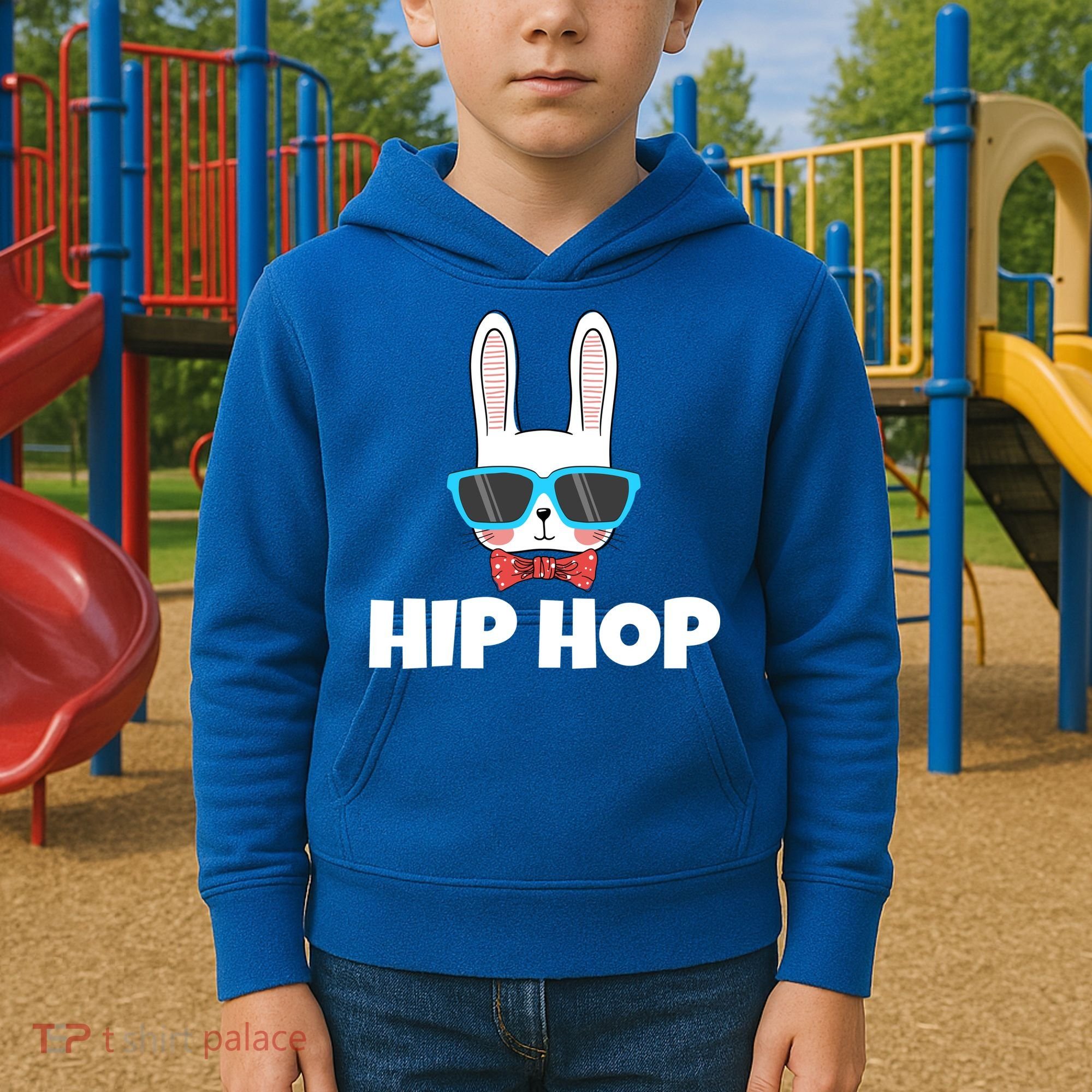 Hip Hop Easter Bunny Kids Hoodie