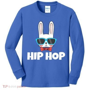 Hip Hop Easter Bunny Kids Long Sleeve Shirt