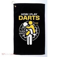 How I Play Darts Funny Darts Player Golf Towel thumb 0
