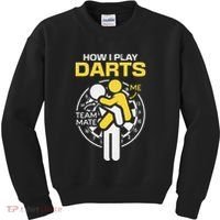How I Play Darts Funny Darts Player Kids Sweatshirt thumb 0