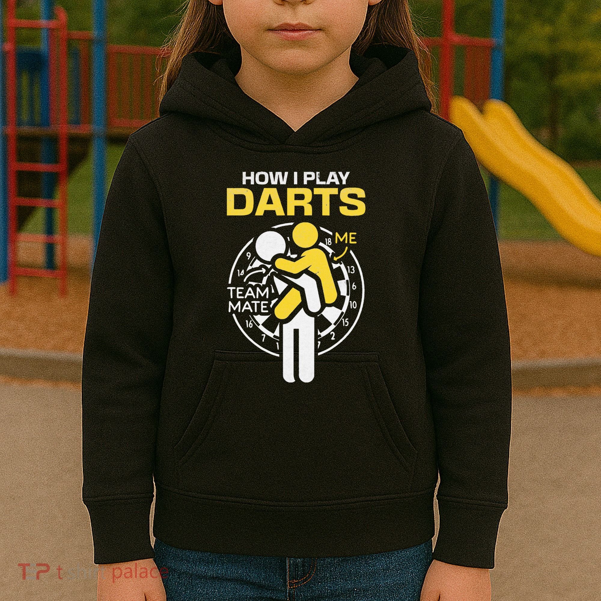 How I Play Darts Funny Darts Player Kids Hoodie