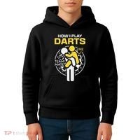 How I Play Darts Funny Darts Player Kids Hoodie thumb 4