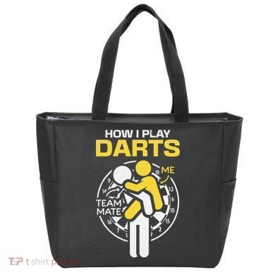 How I Play Darts Funny Darts Player Tote Bag