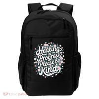 Healing In Progress Please Be Kind Floral Positive Backpack thumb 0