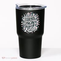 Healing In Progress Please Be Kind Floral Positive Tumbler thumb 0