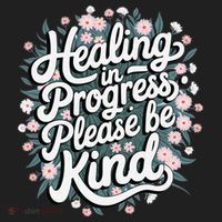 Healing In Progress Please Be Kind Floral Positive Tumbler thumb 3