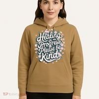Healing In Progress Please Be Kind Floral Positive Hoodie thumb 5