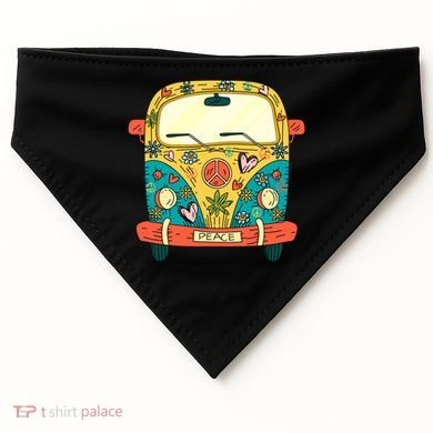 Hippe Peace Van USA-Made Doggie Bandana