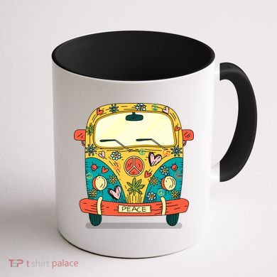 Hippe Peace Van Coffee Mug back