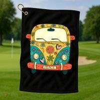 Hippe Peace Van Golf Towel thumb 1