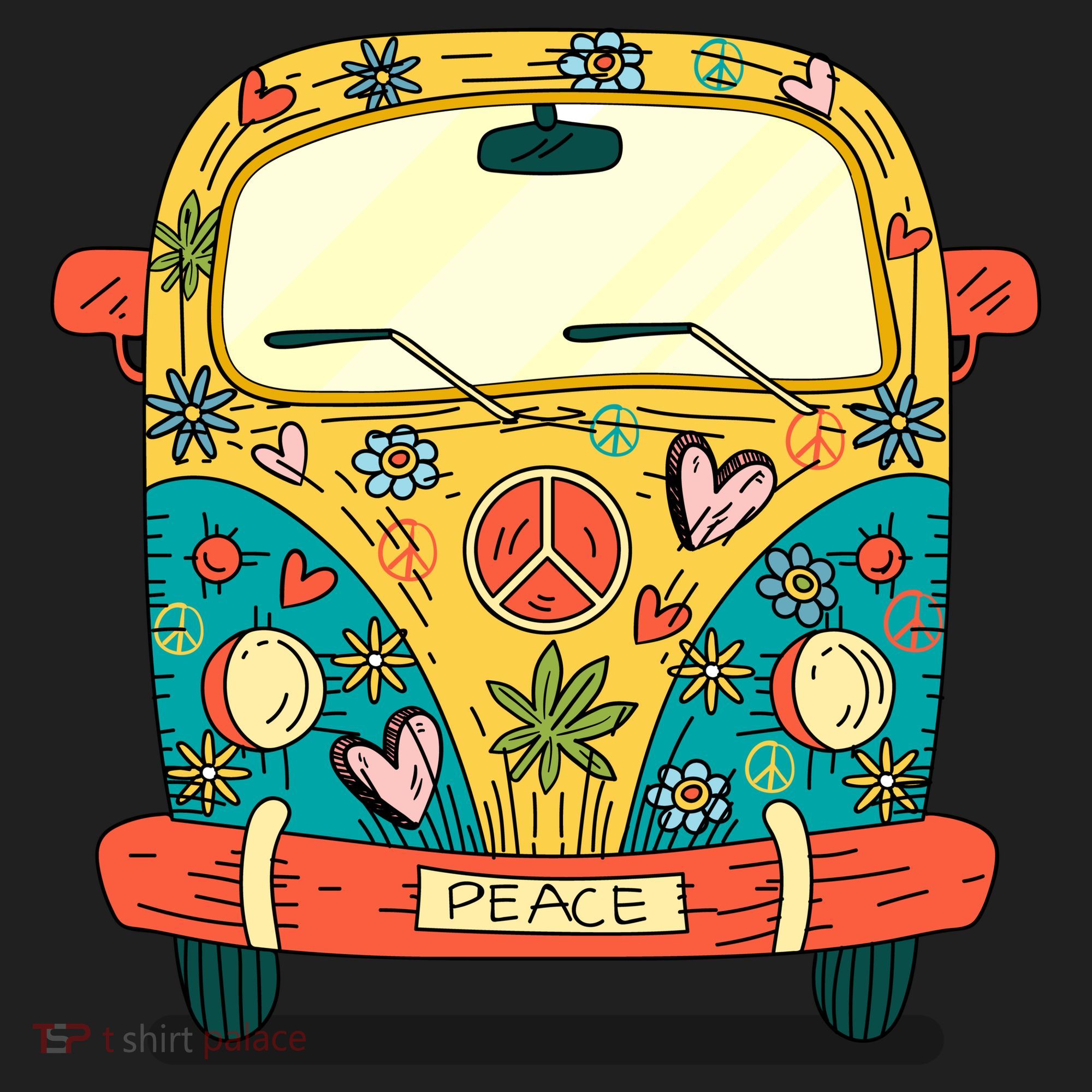 Hippe Peace Van Golf Towel
