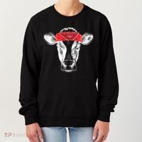 Hippie Cow Red Bandanna  Women's Sweatshirt thumb 0