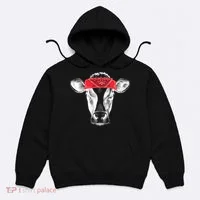 Hippie Cow Red Bandanna  Hoodie thumb 0