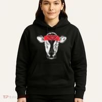 Hippie Cow Red Bandanna  Hoodie thumb 5