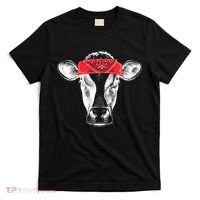 Hippie Cow Red Bandanna  T-Shirt thumb 0