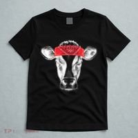 Hippie Cow Red Bandanna  T-Shirt thumb 5
