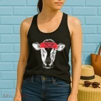 Hippie Cow Red Bandanna  Women's Tank Top thumb 2