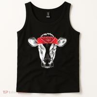 Hippie Cow Red Bandanna  Tank Top thumb 2