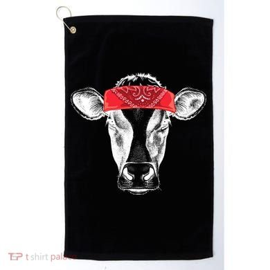 Hippie Cow Red Bandanna  Golf Towel