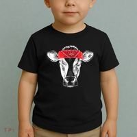 Hippie Cow Red Bandanna  Toddler T-Shirt thumb 2