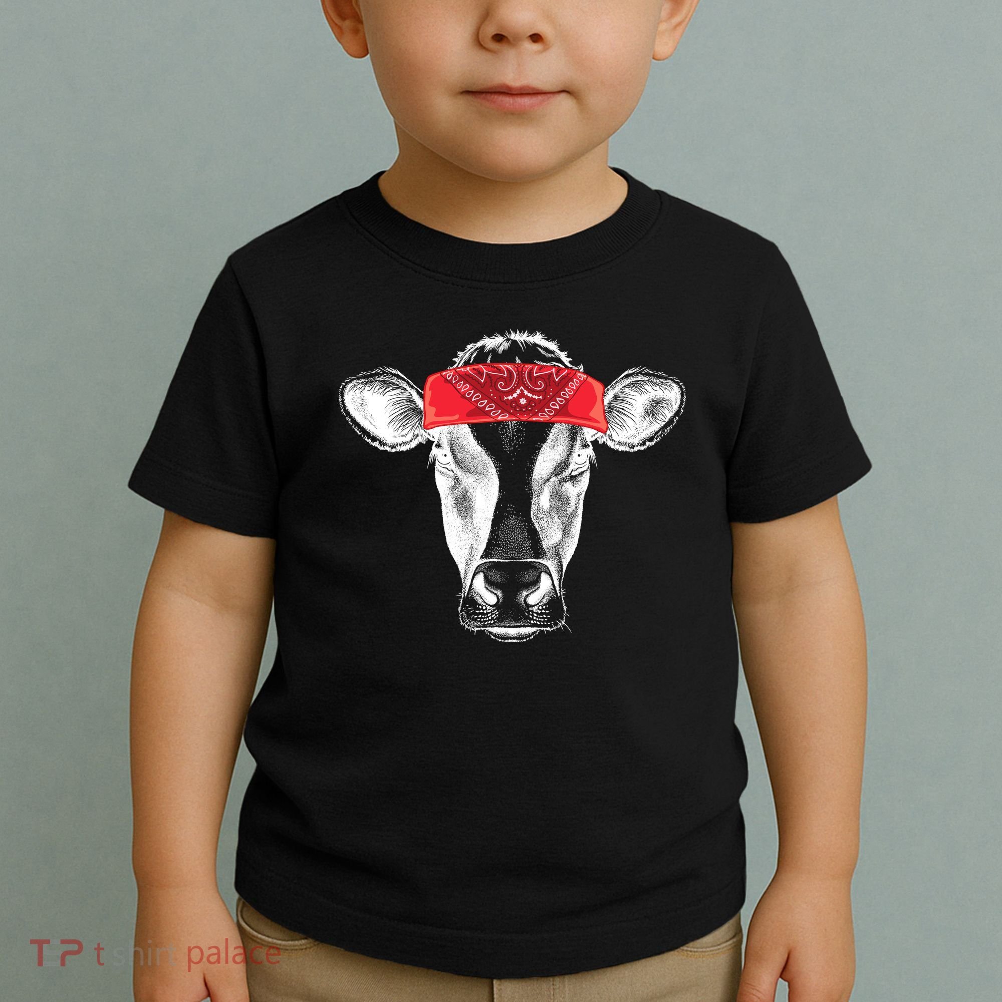 Hippie Cow Red Bandanna  Toddler T-Shirt