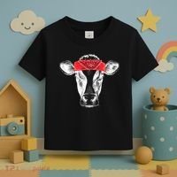 Hippie Cow Red Bandanna  Toddler T-Shirt thumb 3