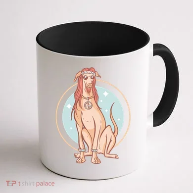 Hippie Dog Coffee Mug back