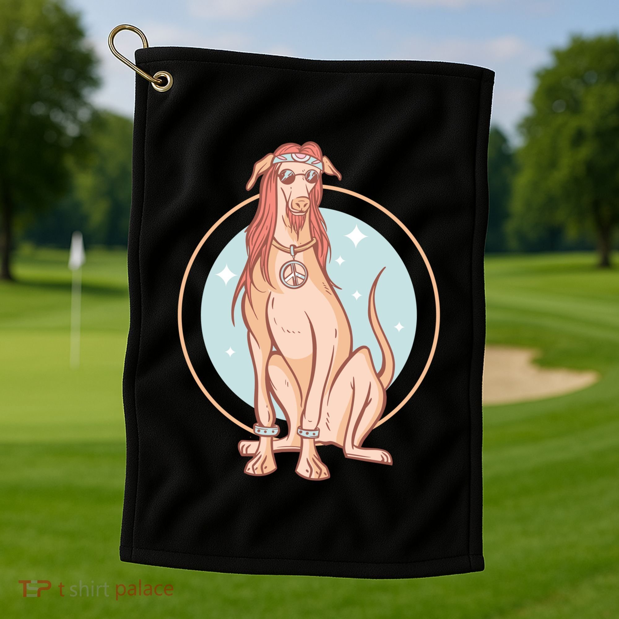 Hippie Dog Golf Towel