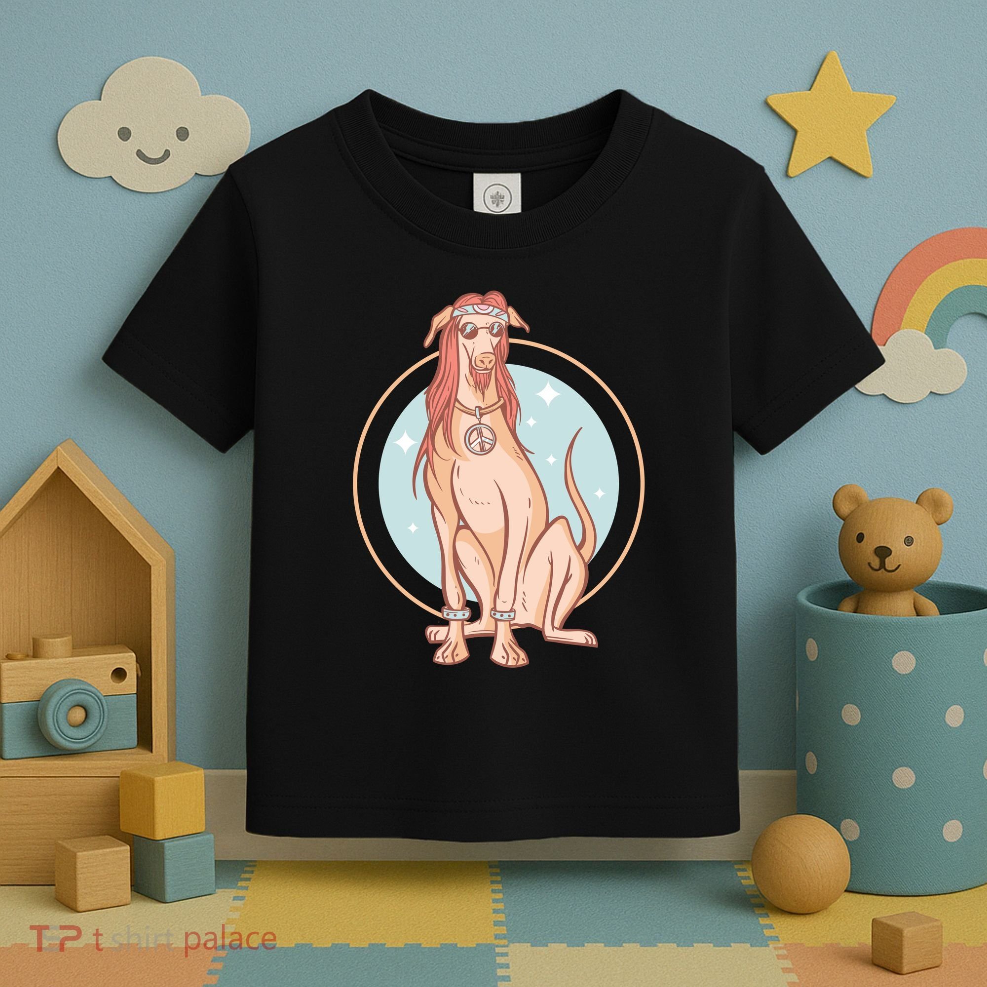 Hippie Dog Toddler T-Shirt