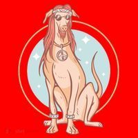 Hippie Dog Santa Hat thumb 1