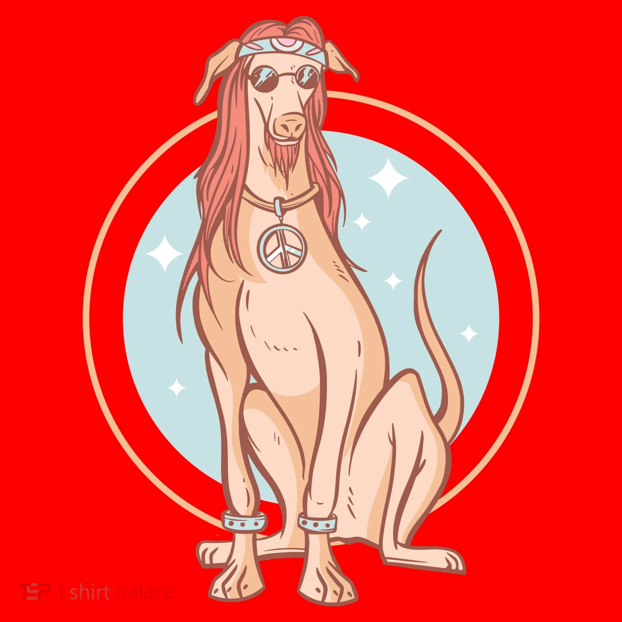 Hippie Dog Santa Hat