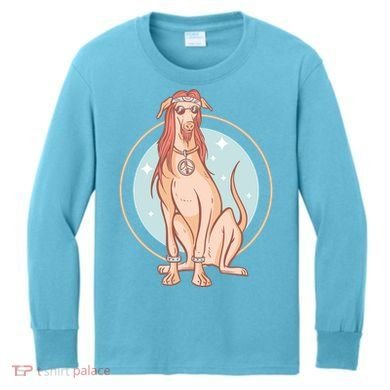 Hippie Dog Kids Long Sleeve Shirt