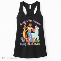 Hippie Girl And Her Animals Living Life Women's Tank Top thumb 0