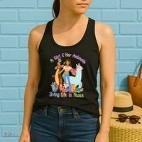 Hippie Girl And Her Animals Living Life Women's Tank Top thumb 2