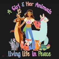 Hippie Girl And Her Animals Living Life Women's Tank Top thumb 5