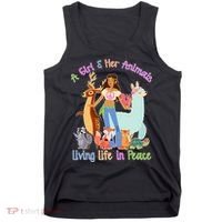 Hippie Girl And Her Animals Living Life Tank Top thumb 0