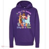 Hippie Girl And Her Animals Living Life Hoodie thumb 0