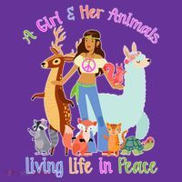 Hippie Girl And Her Animals Living Life Long Sleeve Shirt thumb 2