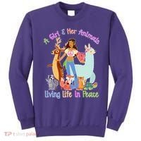 Hippie Girl And Her Animals Living Life Sweatshirt thumb 0