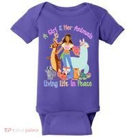 Hippie Girl And Her Animals Living Life Baby Bodysuit thumb 0