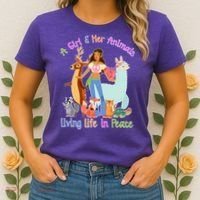 Hippie Girl And Her Animals Living Life Women's T-Shirt thumb 2