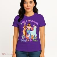 Hippie Girl And Her Animals Living Life Women's T-Shirt thumb 4