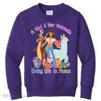 Hippie Girl And Her Animals Living Life Kids Sweatshirt thumb 0